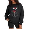 Women S Christmas Plus Size Tops Sparkly Sequin Reindeer Pattern Long Sleeve Crew Neck Loose Fit Sweatshirts with Festive Print Sweatshirts
