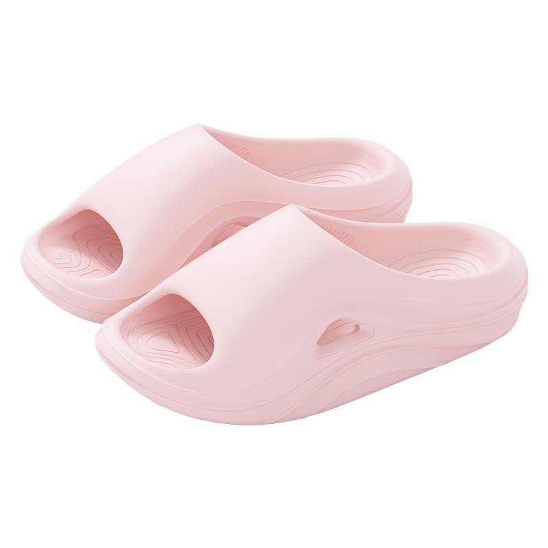 

Женские домашние тапочки на толстой подошве, повседневные шлепанцы на платформе, удобные, нескользящие, мужские тапочки 36-37 розовый