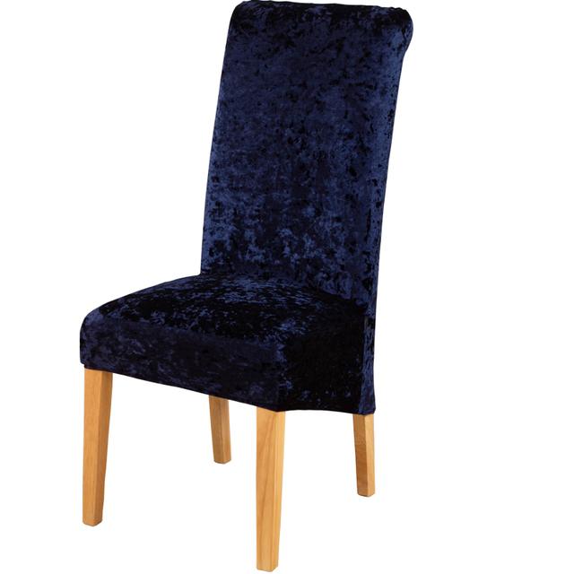 Potah na židli s vysokým opěradlem, velikost XL, zlatý lesklý samet, strečový, ochranné potahy na židli, jídelna, svatební hostina, spandexová látka, pouzdro pro domácí dekoraci