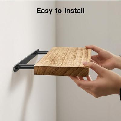 1pc Wall Mounted Floating Shelves Wooden Bathroom Shelves  for Living Room Bedroom Kitchen