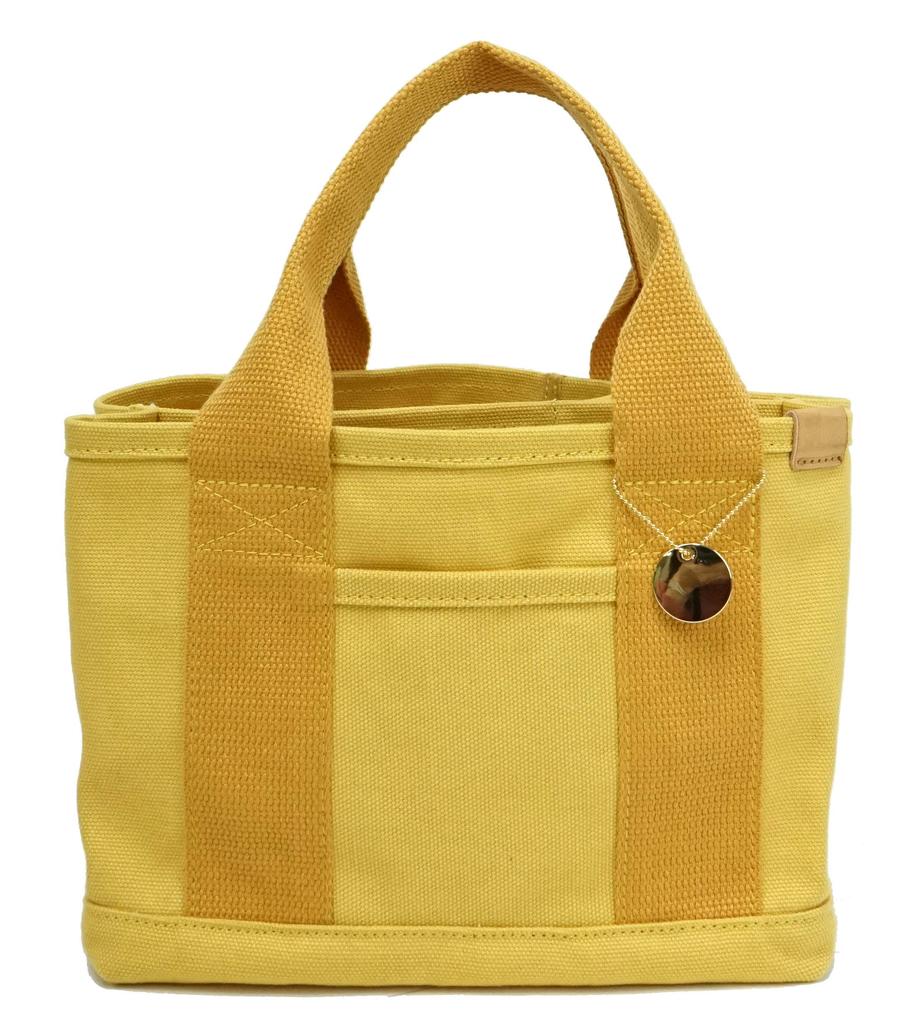 Dot and Stripe Monopia Canvas Divided Mini Tote Bag DS-13959 Women's Yellow One Size Fits All