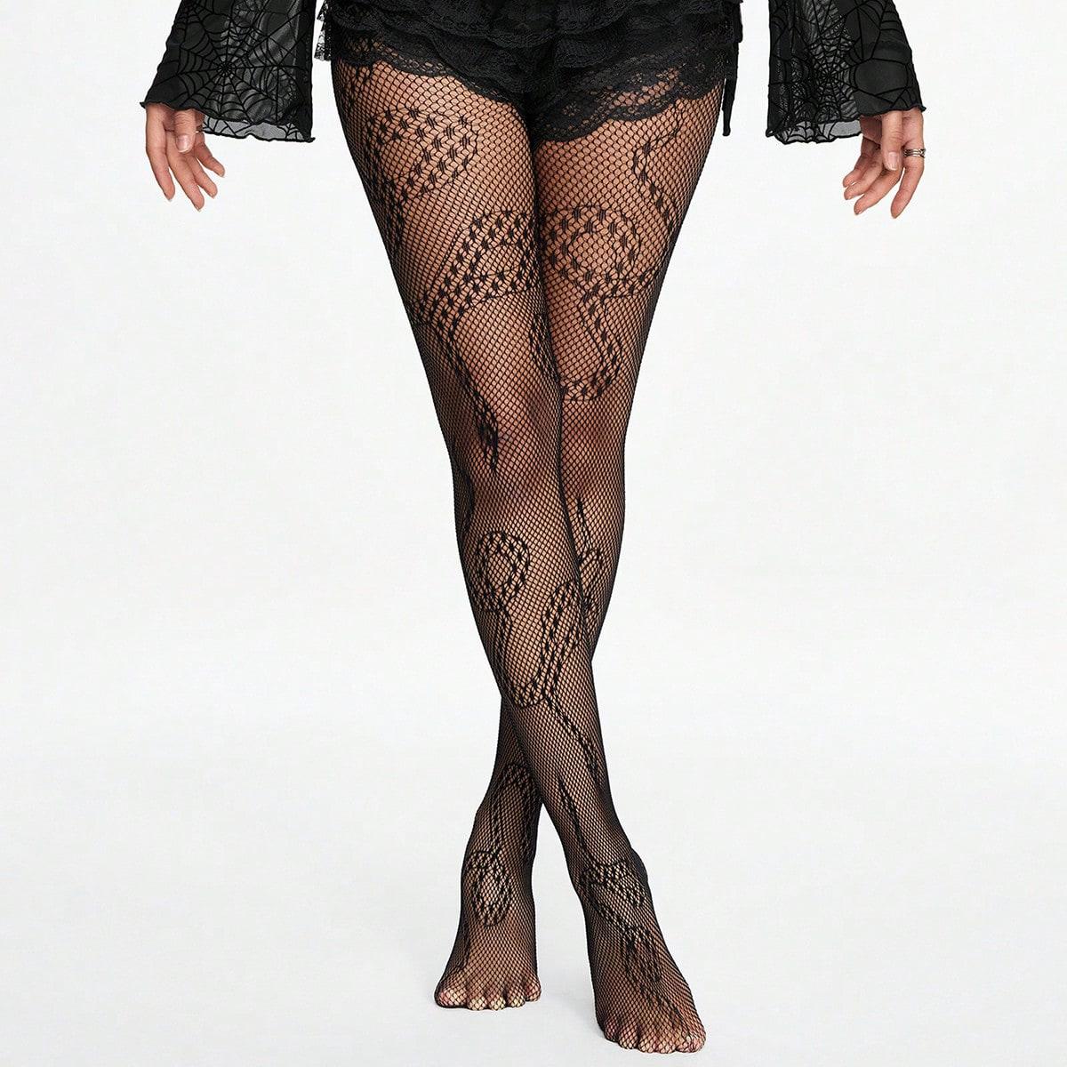 1 Modische und sexy fischernetzartige Socke in Schlangenform für Damen, Süße Strumpfhose, Leggings 15-20Y brown