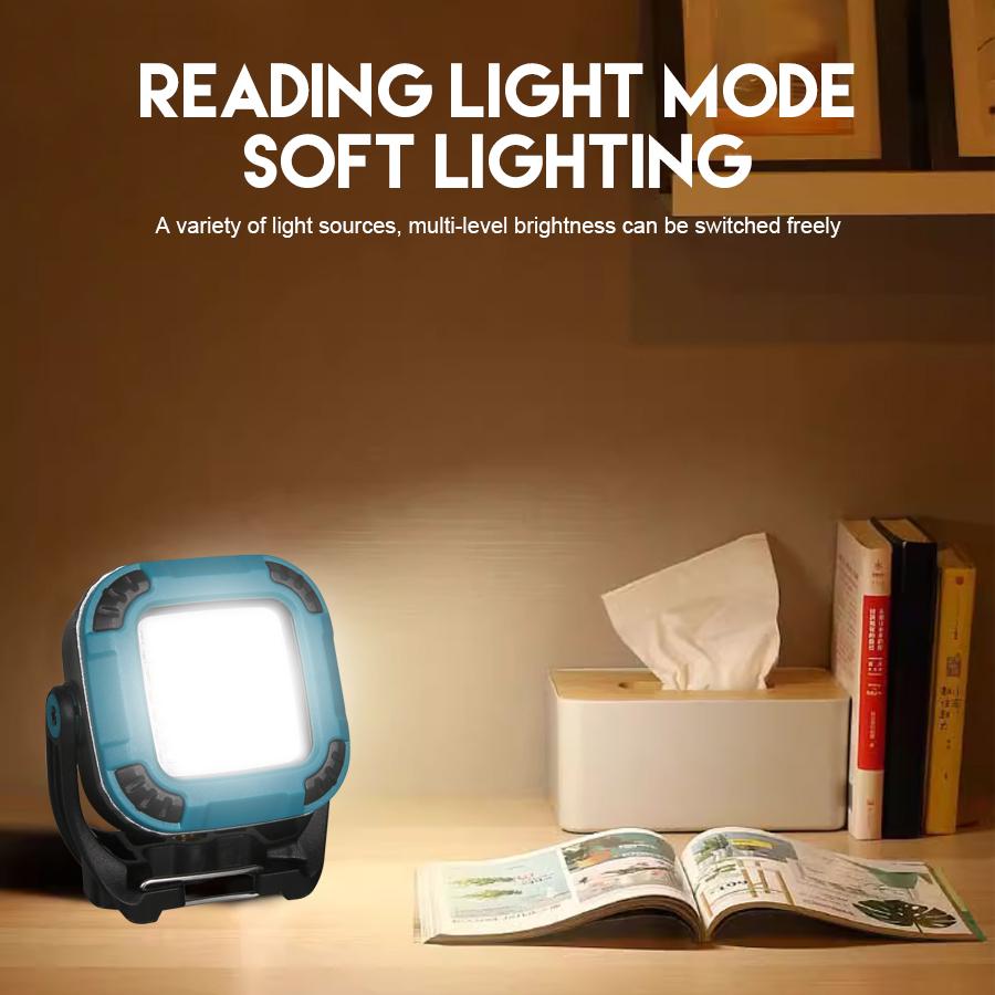 D5 Portable LED Spotlight Work Lantern Strong Light Flashlight Outdoor Camping Fishing Emergency Rechargeable Magnetic Work Lamp