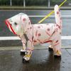 Dog Raincoat Fully Printed Fruit Four-legged Full-coverage Waterproof Raincoat for Teddy, Small To Medium, Dog Rainy Day Outings