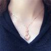 Exquisite Russian Purple Gold Flower Pendant, Rose Gold Plated, Shiny Hollowed Out, Exquisite Personality, High-End Colored Gold Necklace