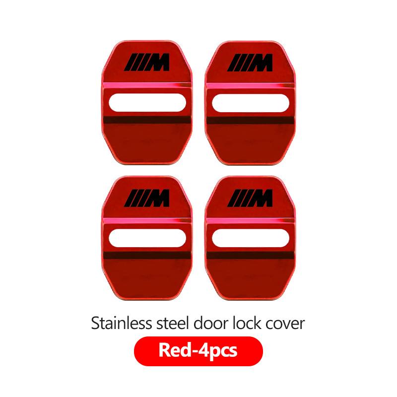 4pcs Car Car Door Lock Cover Stainless Steel Protection Case For BMW M 1 3 4 5 6 7 Series X1 X3 X4 X5 G20 G38 F48 E36 E39