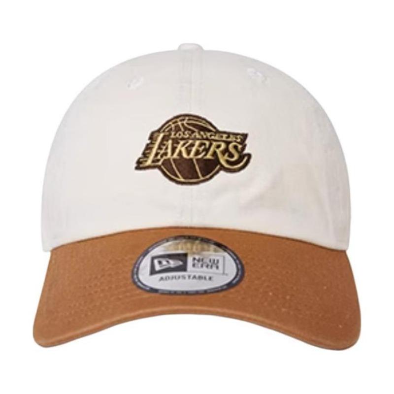 New Era Niu Yihua NBA embroidered visor Lakers color matching retro Warriors sports cap outdoor cotton baseball cap men and women same 70855378