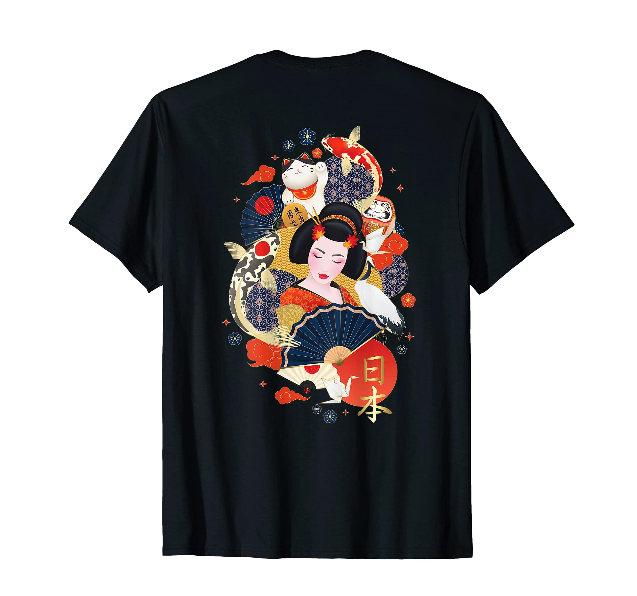 

Japanese Geisha Design for and Teens T-Shirt Women, Men, чорний