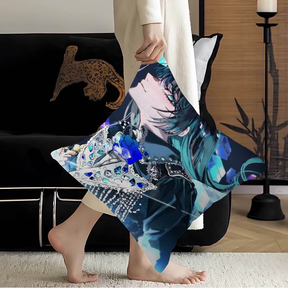 Ado Cartoon Female Singer Cushion Cover Car Throw Pillow Case For Sofa Car Christmas Gift 40x40cm 45x45cm