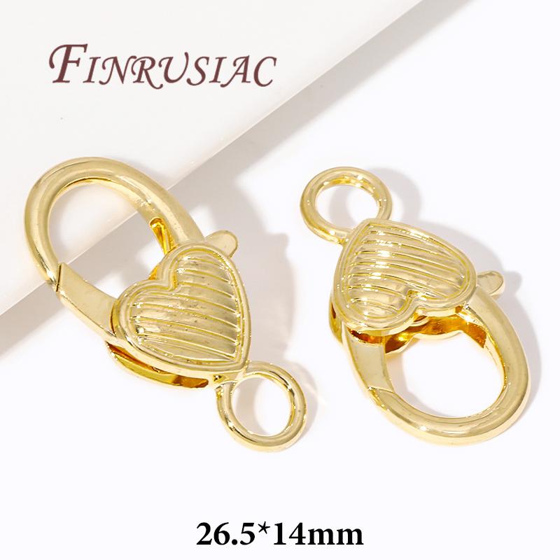 Wholesale 18K Real Gold Plated Lobster Clasps Necklace Bracelet Connector End Buckle For DIY Jewelry Making Supplies Accessories