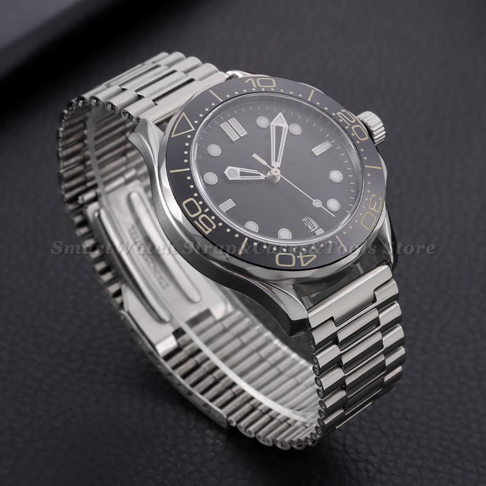 Silver Gold Black Stainless Steel Watch Strap Folding Safety Clasp Metal Watchband 18mm 20mm 22mm Universal Bracelets for Seiko