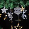2PCS/Set Christmas Decor Crystal Acrylic Ornaments Deer Angel Xmas Tree Unicorn Hanging Pendants Navidad  New  Gift