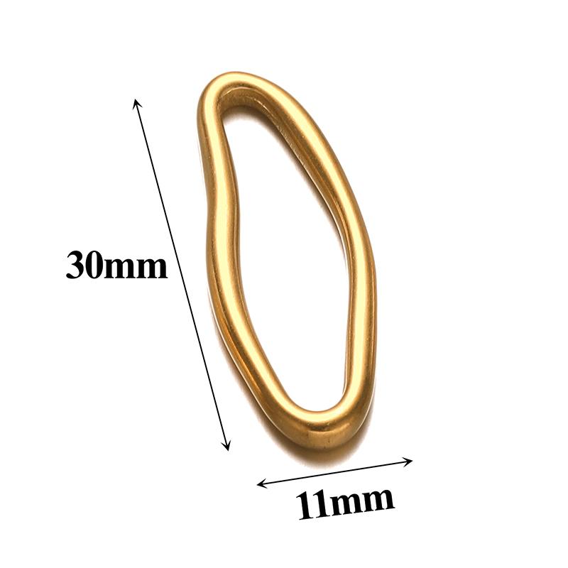 5pcs Stainless Steel Irregular Oval Charms Pendant for DIY Jewelry Findings Earrings Making Necklace Connector Bracelet Supplies