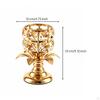 Caged Candle Holder with Leaf Accents | Ornamental, Freestanding, Iron