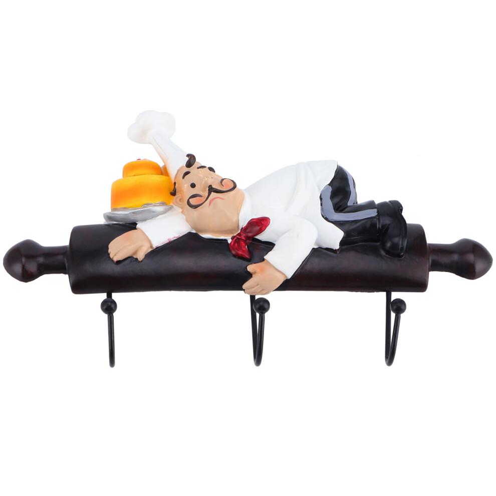 Wandhaken Mit Cartoon-Kochmotiv, Tragfähig, Rückstandsfrei, Umweltfreundliches Harzmaterial, Selbstklebend