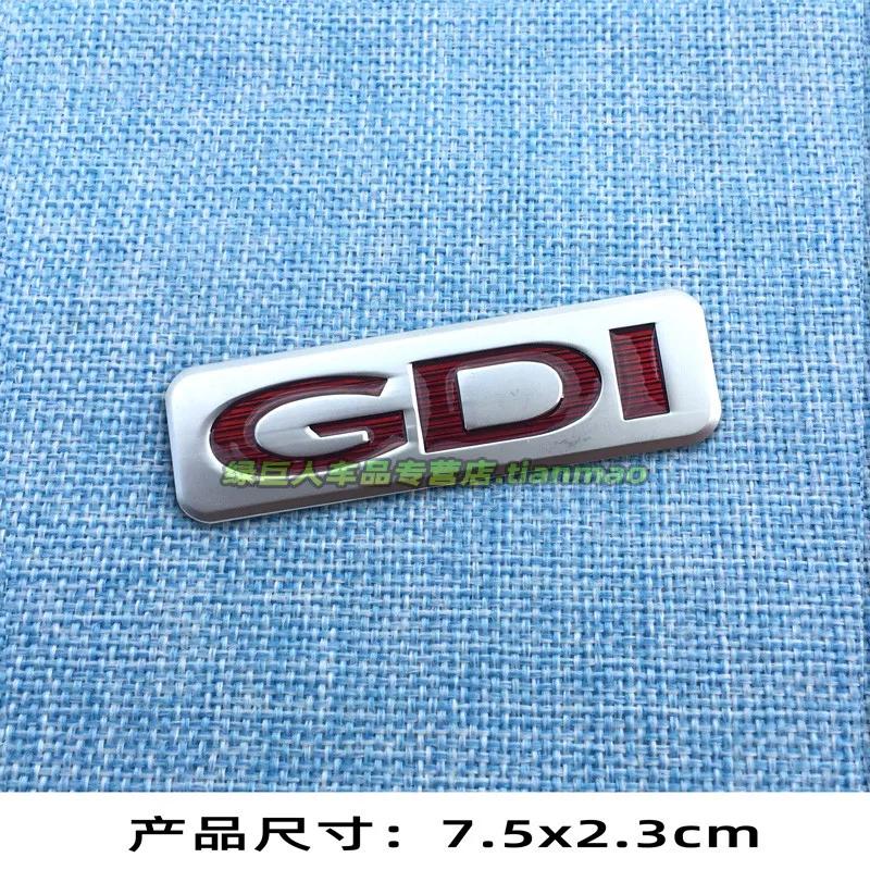 Personalized three-dimensional GDI turbocharged car sticker T GDI fender side label rear trunk decorative sticker body metal sticker