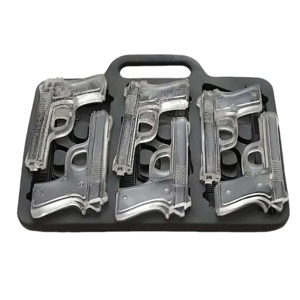 Unique Gun-Shaped Silicone Whiskey Ice Cube Tray DIY Bar Accessories Chocolate Candy Mold Cold Drink Cocktail Wine Ice Maker