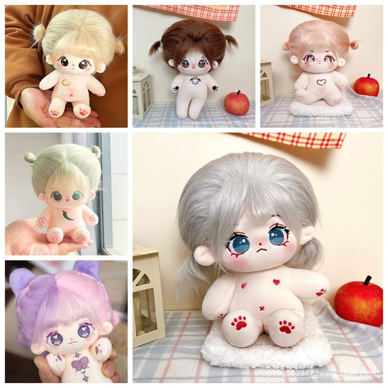Kawaii IDol Doll 20cm Anime Plush Star Dolls Stuffed Customization Figure Toys Cotton Baby Plushies Toys Kids Collection Gifts