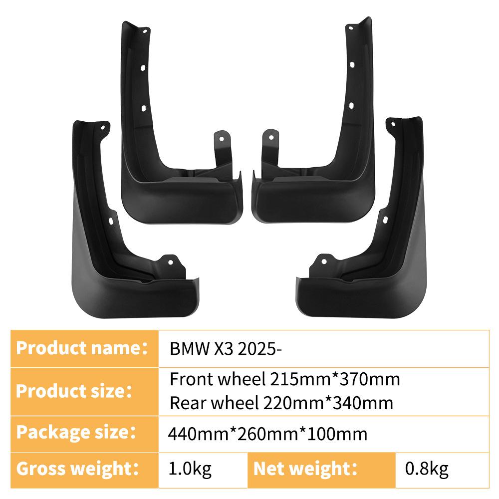 Suitable for BMW X3 2025 Fender Car Front and Rear Tire Fender Leather Tile Exterior Modification