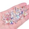 Glass Crystal and Pearl Square Heart Beads for DIY Handmade Bracelets