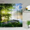 3D European Rural Town Street Landscape Printing Shower Curtain For Bathroom Curtains Waterproof Polyester Home Decor With Hooks