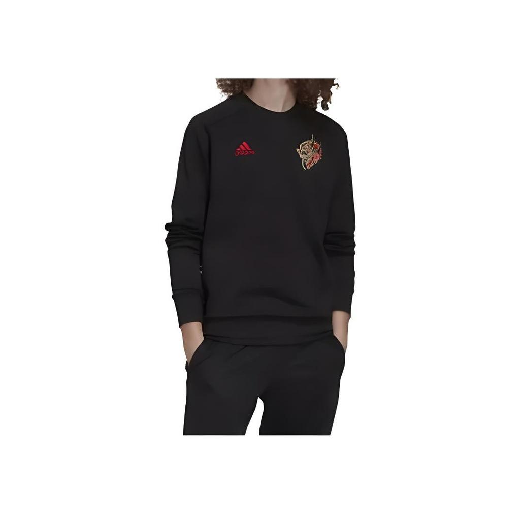 Adidas Manchester United Soccer Pullover Sweatshirt Men Sweatshirt Black GH0029