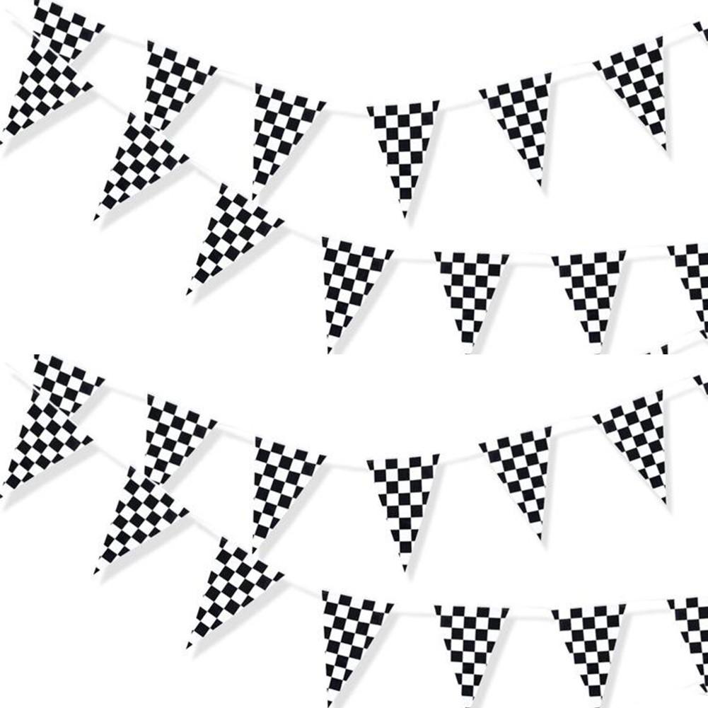 Bunting Flags Pennant Flag 30cm X 40cm Black White