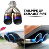Car Decoration Single/Double Outlet Tail Pipe Car Styling Universal Car Exhaust Trim Muffler Pipe Tail Stainless Steel Curved