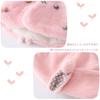 Mornyray Baby Fluffy and Warm Short Length with Bunny Ears and Thick and Warm for Fall and 100cm Girl's Coat, Fleece-Lined Jacket, Hood, Winter,