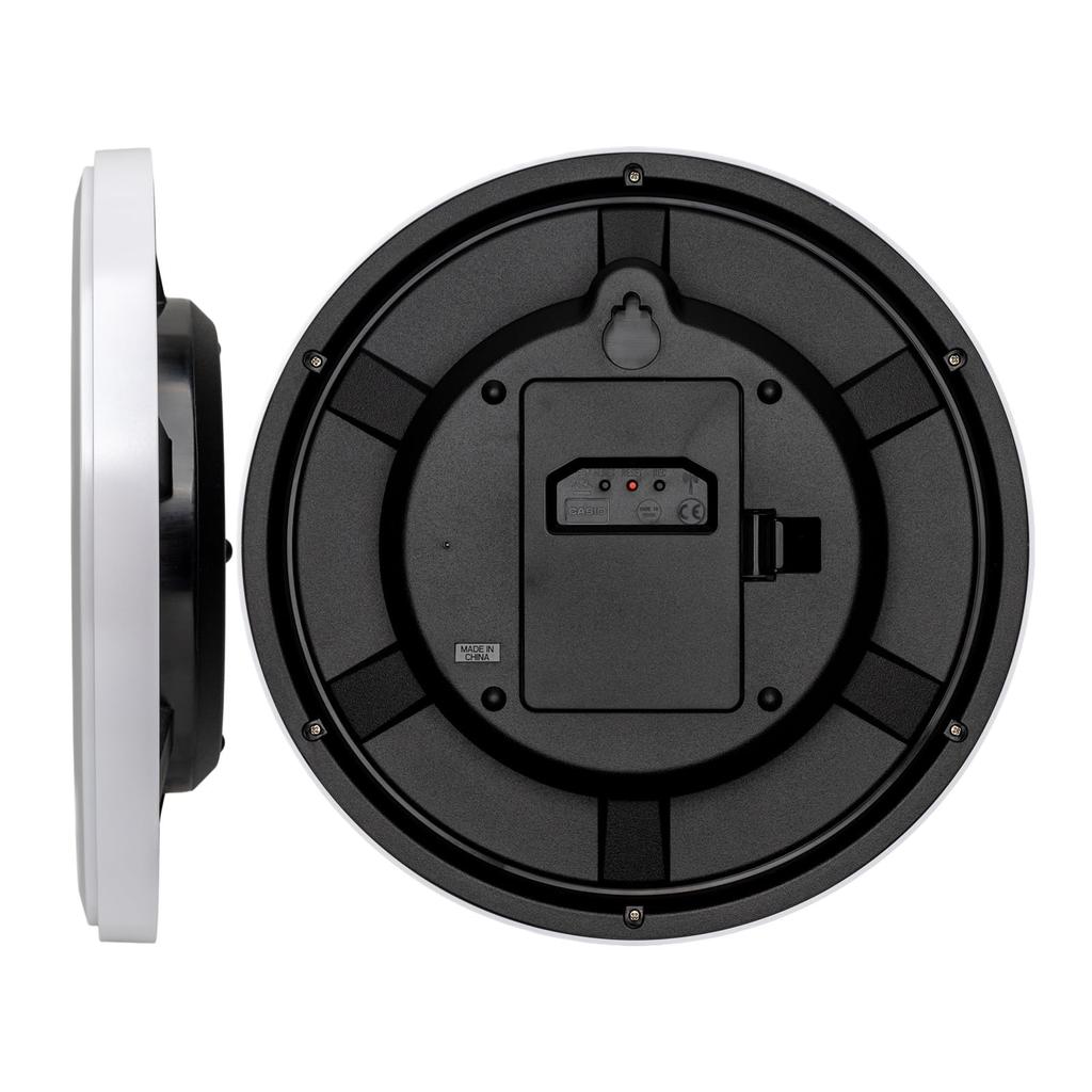 CASIO Analog Wall Clock with Silent Night Second Hand Standard Simple Suitable for Living Gift (Casio) Radio-controlled Function, 26.8cm Diameter,