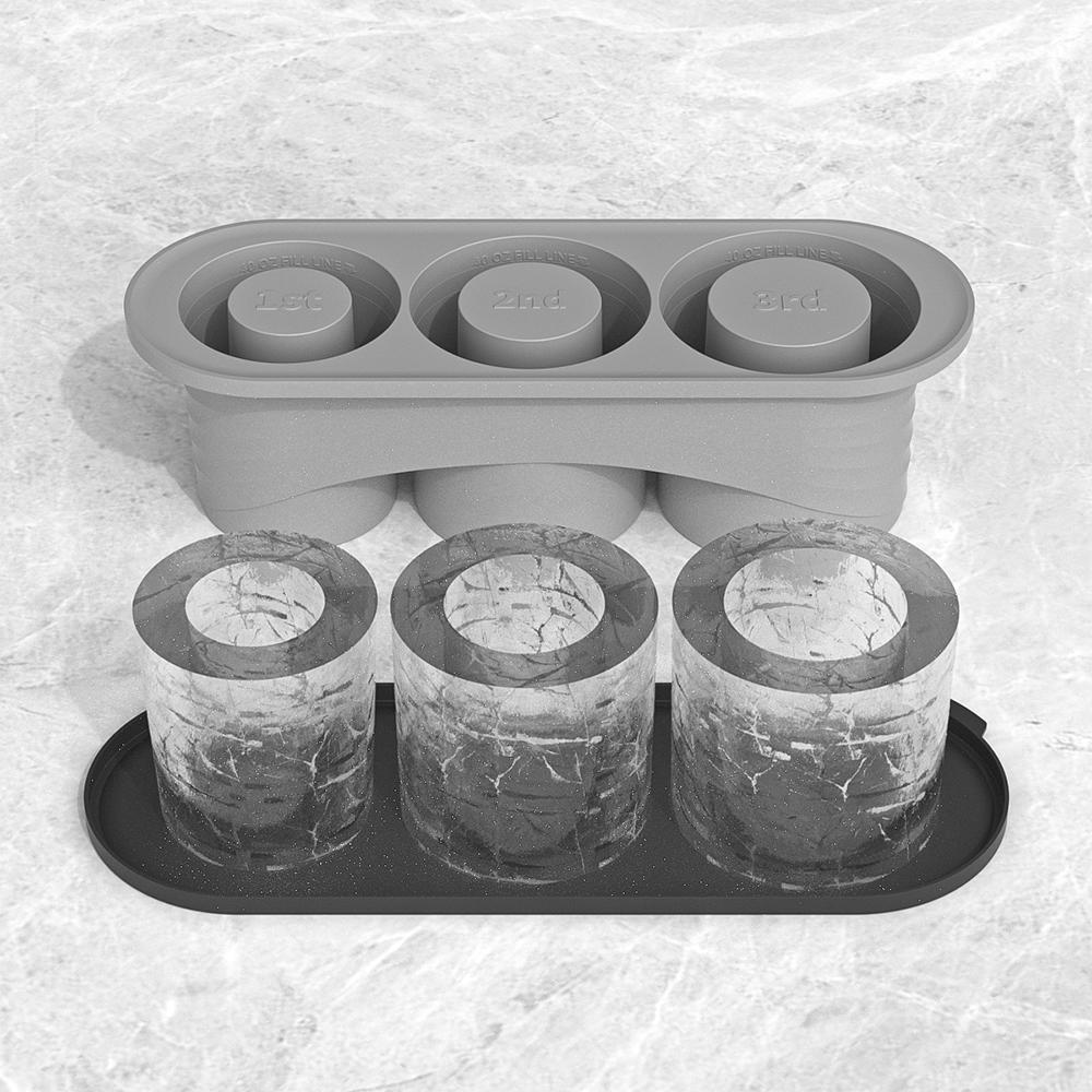 Eiswürfelform für ST Becher Tumbler Becher, Zylinderförmige Silikon-Eisform mit Deckel, Stanley Cup Zubehör
