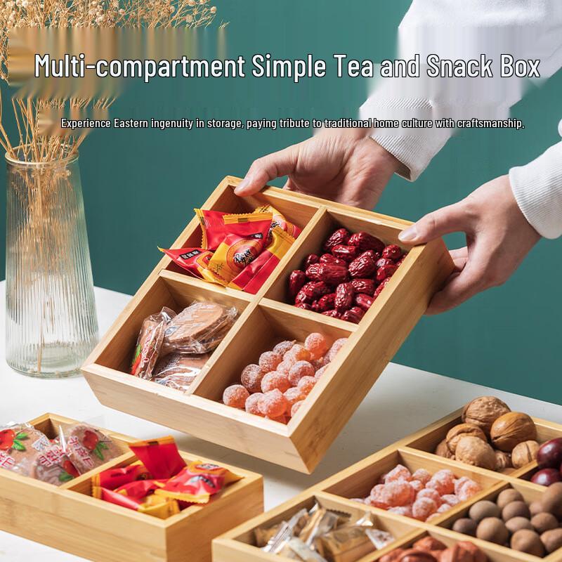 Bamboo Multi-Compartment Serving Tray