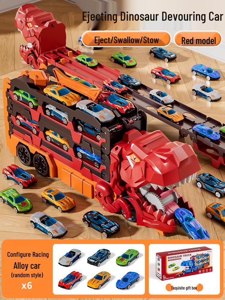 

Dinosaur-Themed Folding Ejection Track Set: Children s Educational Alloy Car Toy