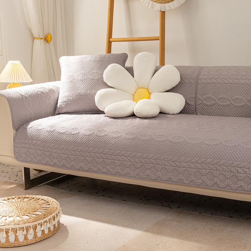 

Двусторонняя диванная подушка из чистого хлопка, универсальная хлопчатобумажная ткань для всех сезонов, простая летняя подушка, современный чехол на спинку 70*70