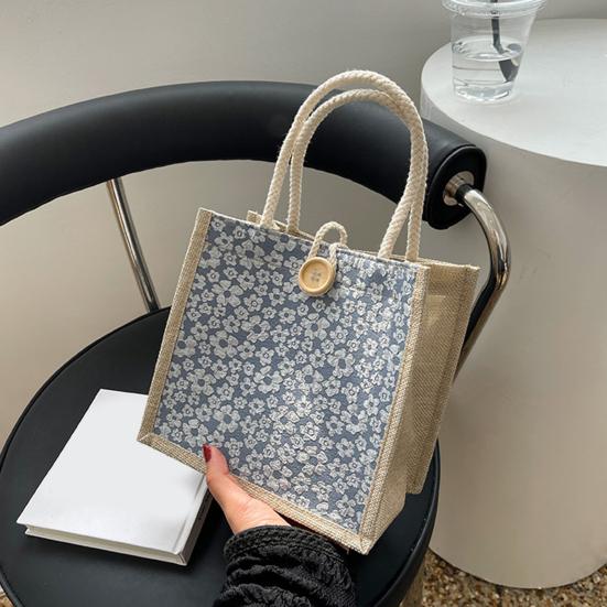 Women Handbag Floral Print Large Capacity Versatile Shoulder Bag Casual Everyday Bag Minimalist Tote Bag