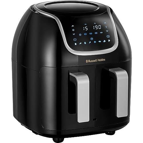 Friteuse - RUSSELL HOBBS - 27290-56 SATISFRY AIR DUAL BASKET - Antiadhésif - 4,5 litres - Noir
