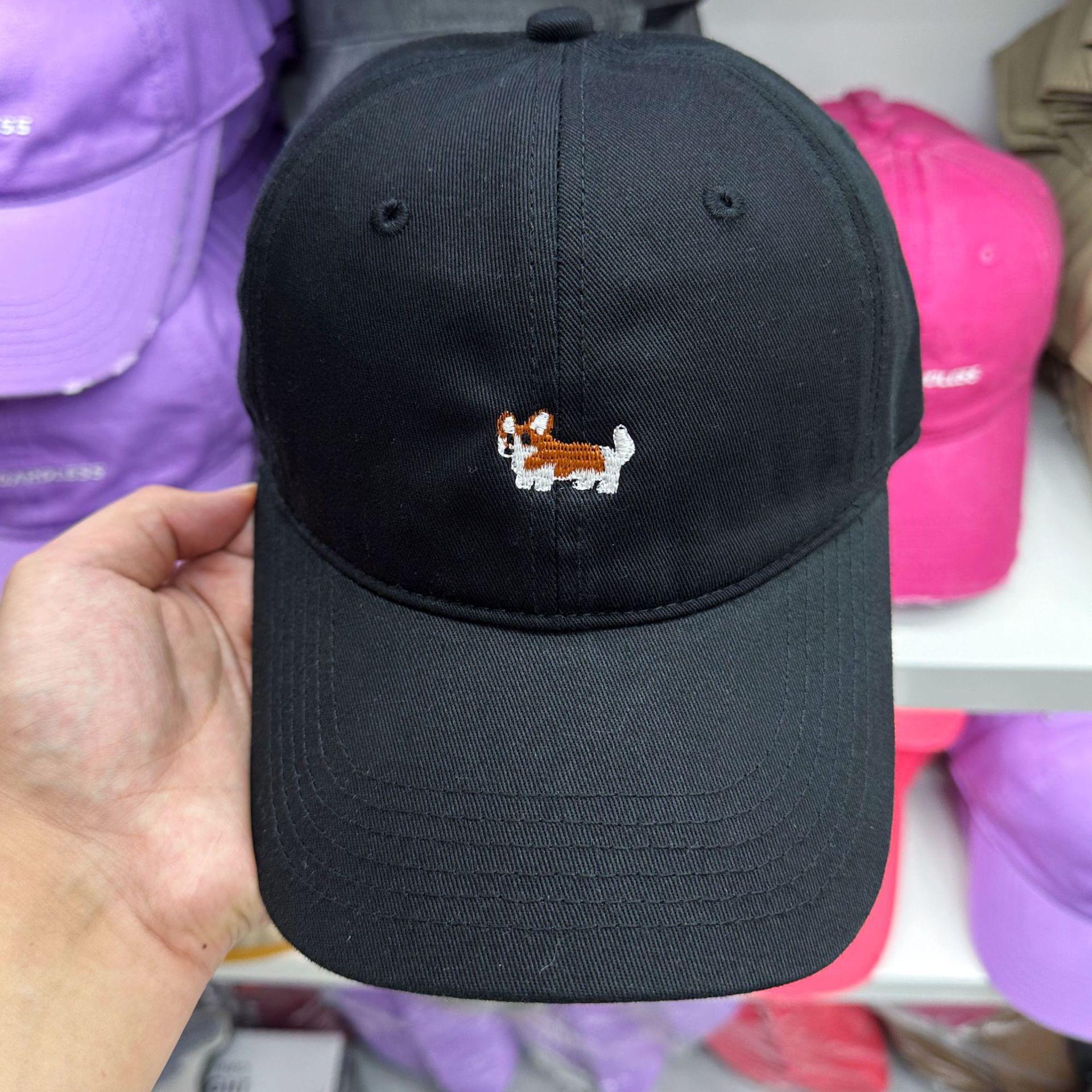 

Women s Spring and Summer Korean Version Cute Cartoon Puppy Embroidered Soft Cotton Baseball Cap Couple s Baseball Cap Showing Small Face Adjustable