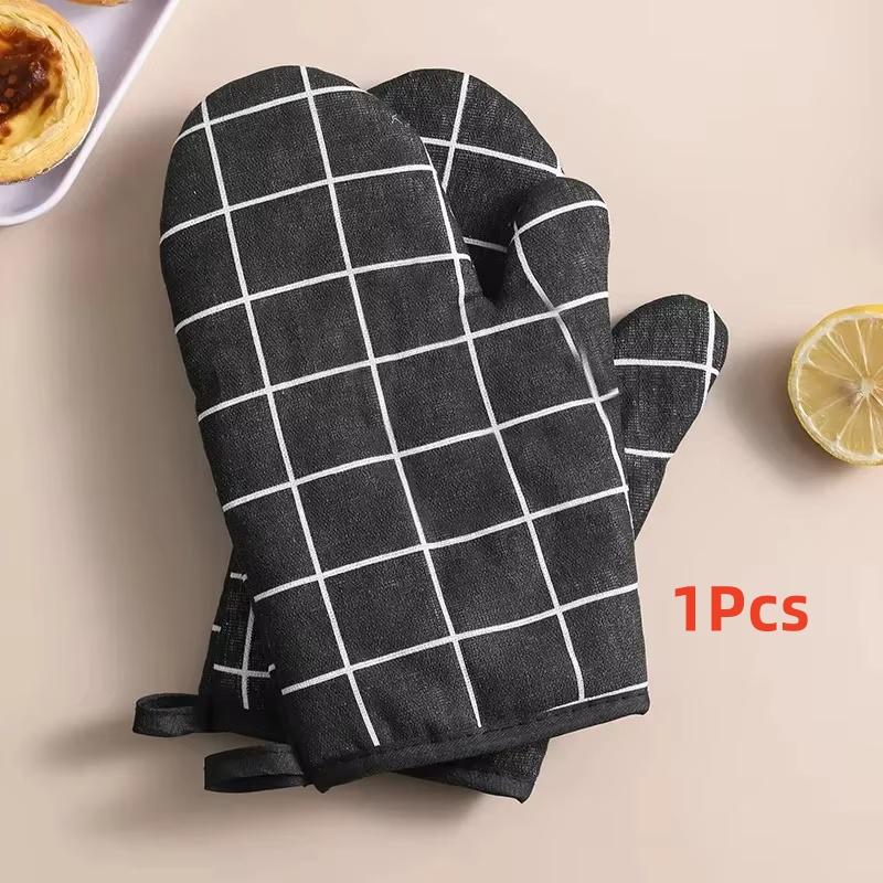 Oven Baking Gloves Oven Mitts Microwave Oven Gloves High-Temperature Kitchen Baking Kit Bakeware Resistant Linen Gloves