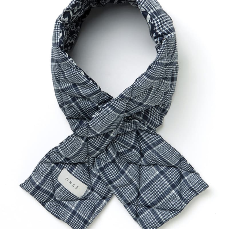 

Шарф-муфта ONSZ Check Botanic двусторонний стеганый NAVY