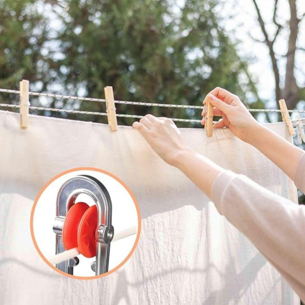 Heavy Duty Clothesline Separator Aluminum Plastic Clothesline Spreader Clothesline Pulley Balcony