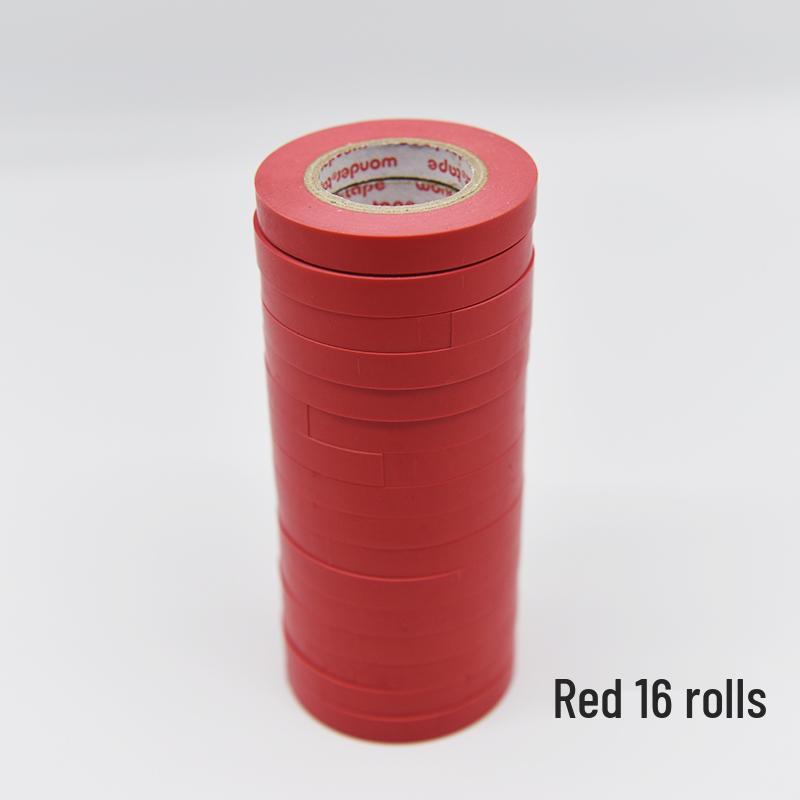 Waterproof Electrician's Insulating Tape, 15m, Wear-Resistant, Available in Red, Yellow, Blue, Green, Black, and White, Width Options: 10/30/50mm