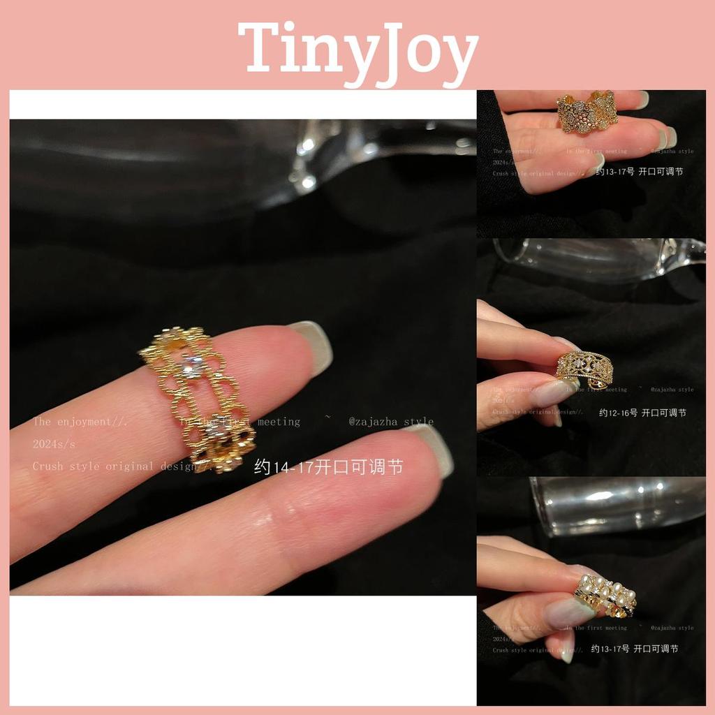 Unique Lace Openwork Ring With Dual Pearl Design Ideal For Fashion Women Forward