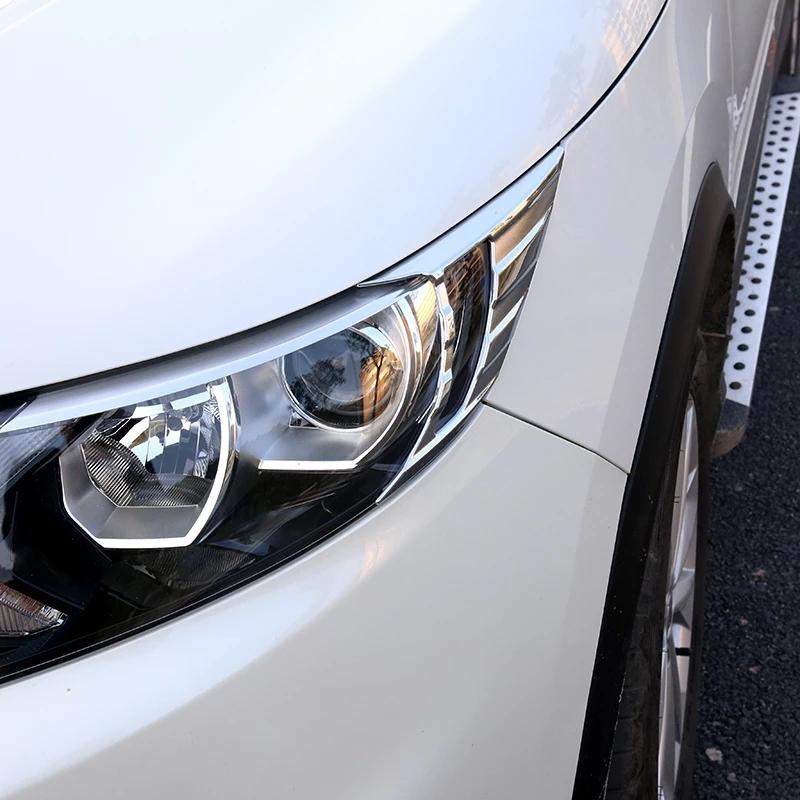 ABS Chrome Front Headlight Lamp Eyebrow Cover For Nissan Qashqai J11 2014 2015 2016 2017 2018 Decoration Car Styling Accessories