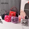 Pink Flowers Small Handbag Women Shoulder Bags Vintage Square Stylish Wedding Festival Banquet Cheongsam Evening Bag Clutch Bag
