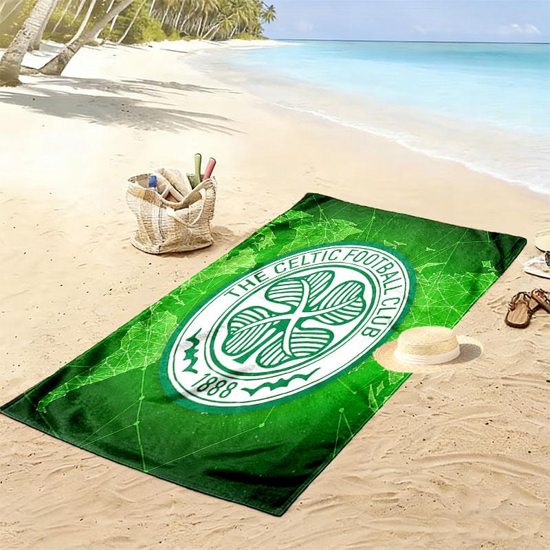 Asciugamano da Spiaggia con Stampa Celtic F.C., Asciugamano Grande Morbido ad Asciugatura Rapida per Spiaggia Campeggio Nuoto