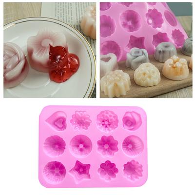 Silicone Mold Heart Flower Shape DIY Baking Tool Chocolate Jelly Pudding Cupcake Decor Candy Kitchen Mould