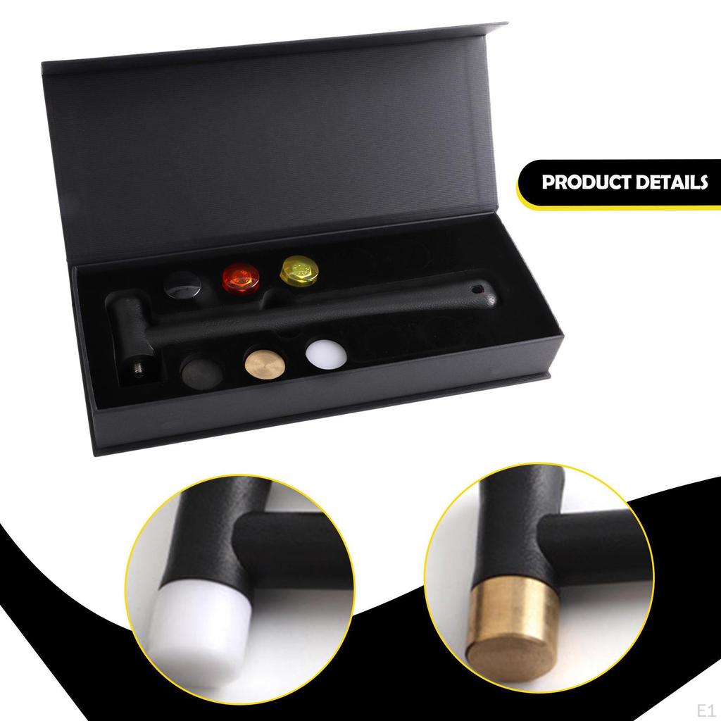 Rubber Mallet Set Multifunctional Hand Tool with 6 Replacement Heads for Floor Installation