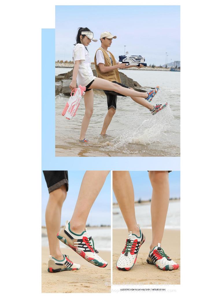 Unisex Quick-Dry Lightweight Mesh Outdoor Sports Shoes - Wear-Resistant, Soft Sole for Hiking and River Tracing