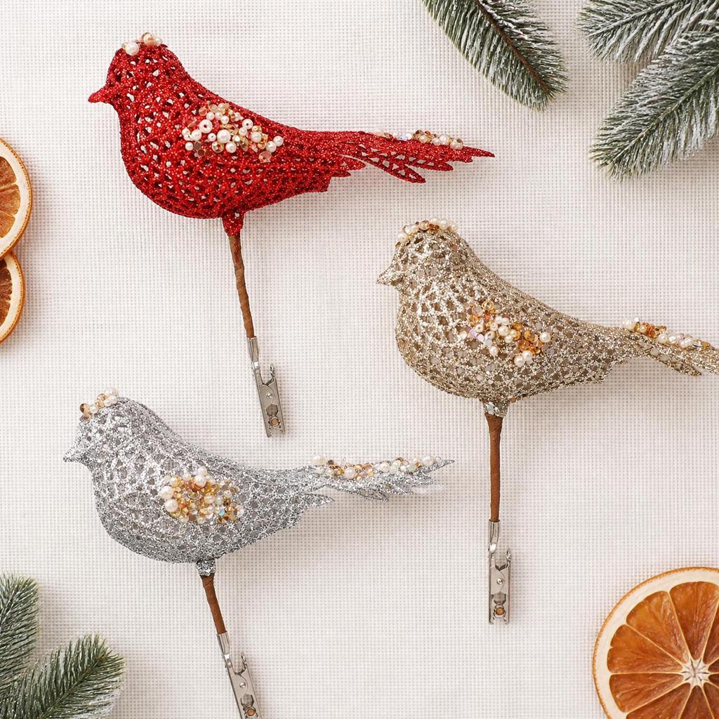 Glitter Bird Ornament: Creative DIY Christmas Tree Decoration