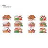 DIY Christmas Party Supplies 24/36Pcs Gingerbread House Ornaments, Wooden Xmas Tree Decor with Rope, Hanging Decorations Ornaments for Holiday